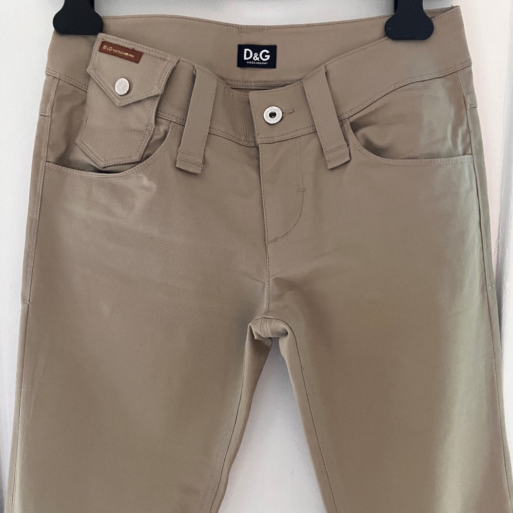 NEW D&G KHAKI BOOTCUT TROUSER